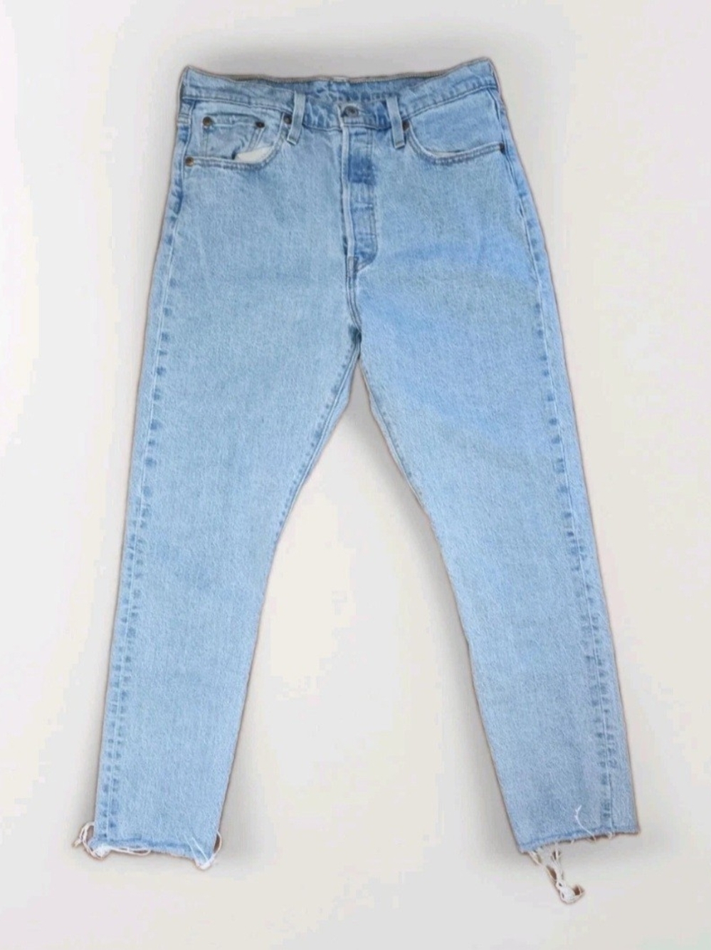 Levi's Light Blue High-Rise Straight Jeans